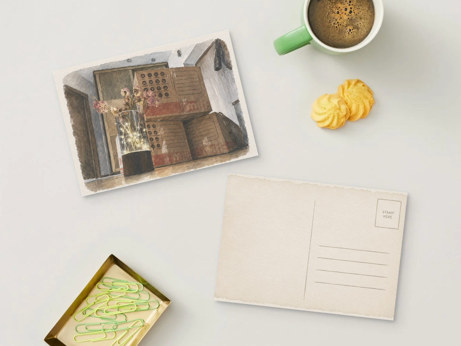 Moving Day — Cozy Vintage Postcard