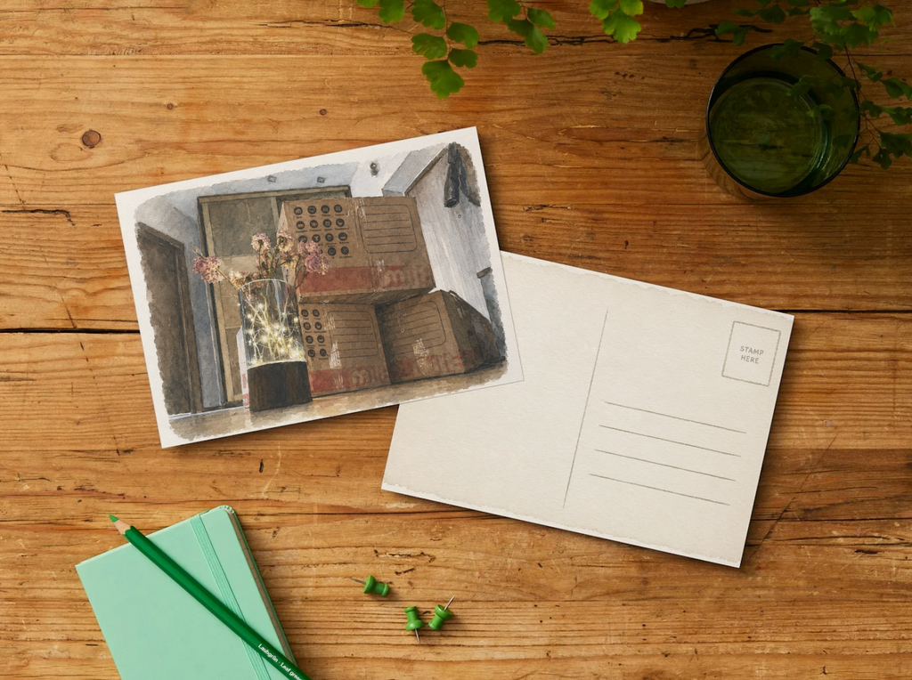 Moving Day — Cozy Vintage Postcard