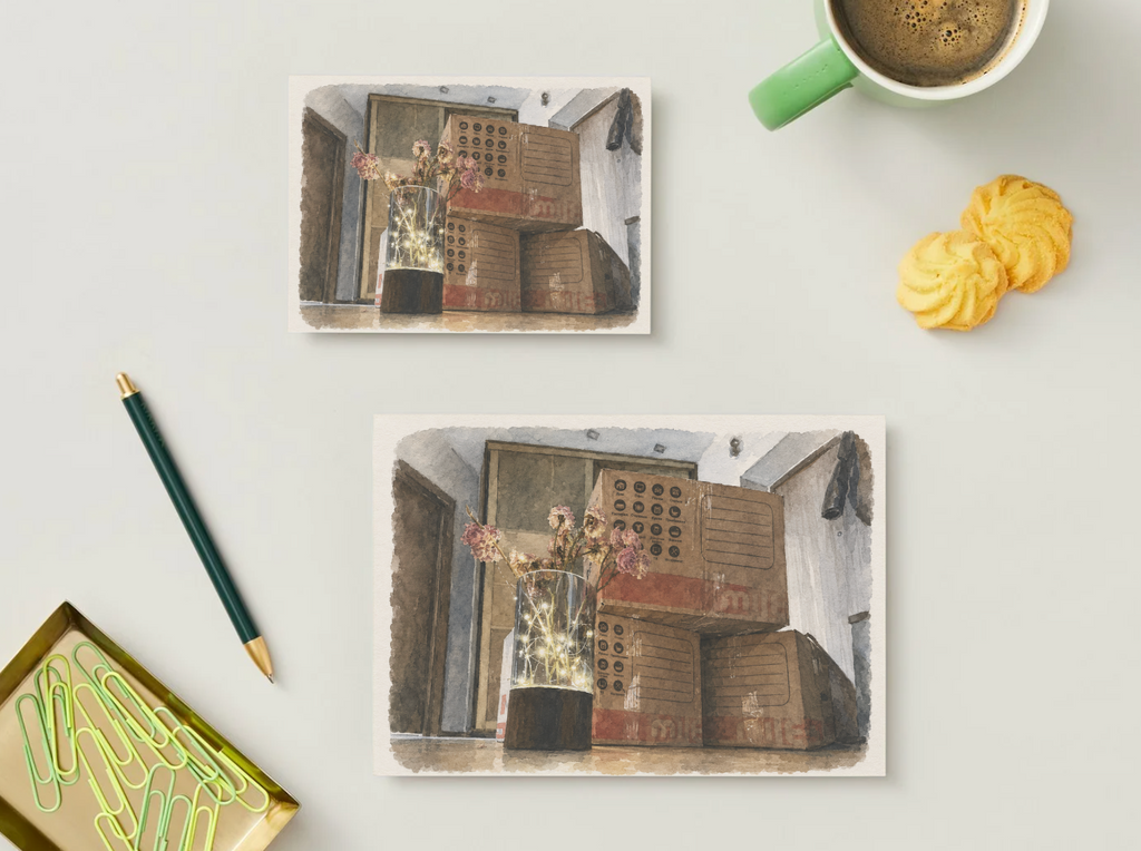 Moving Day — Cozy Vintage Postcard
