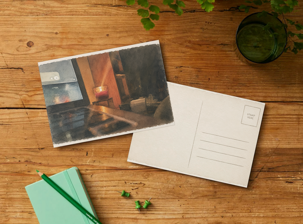 Quiet Evenings — Vintage Printable Postcard