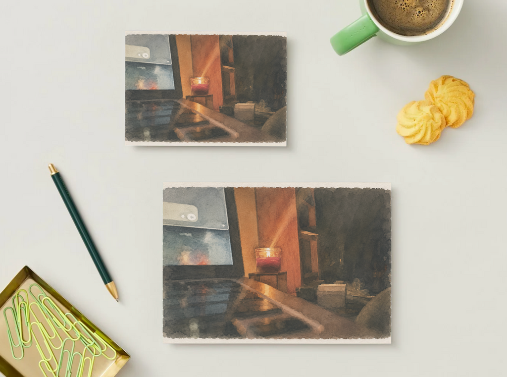 Quiet Evenings — Vintage Printable Postcard