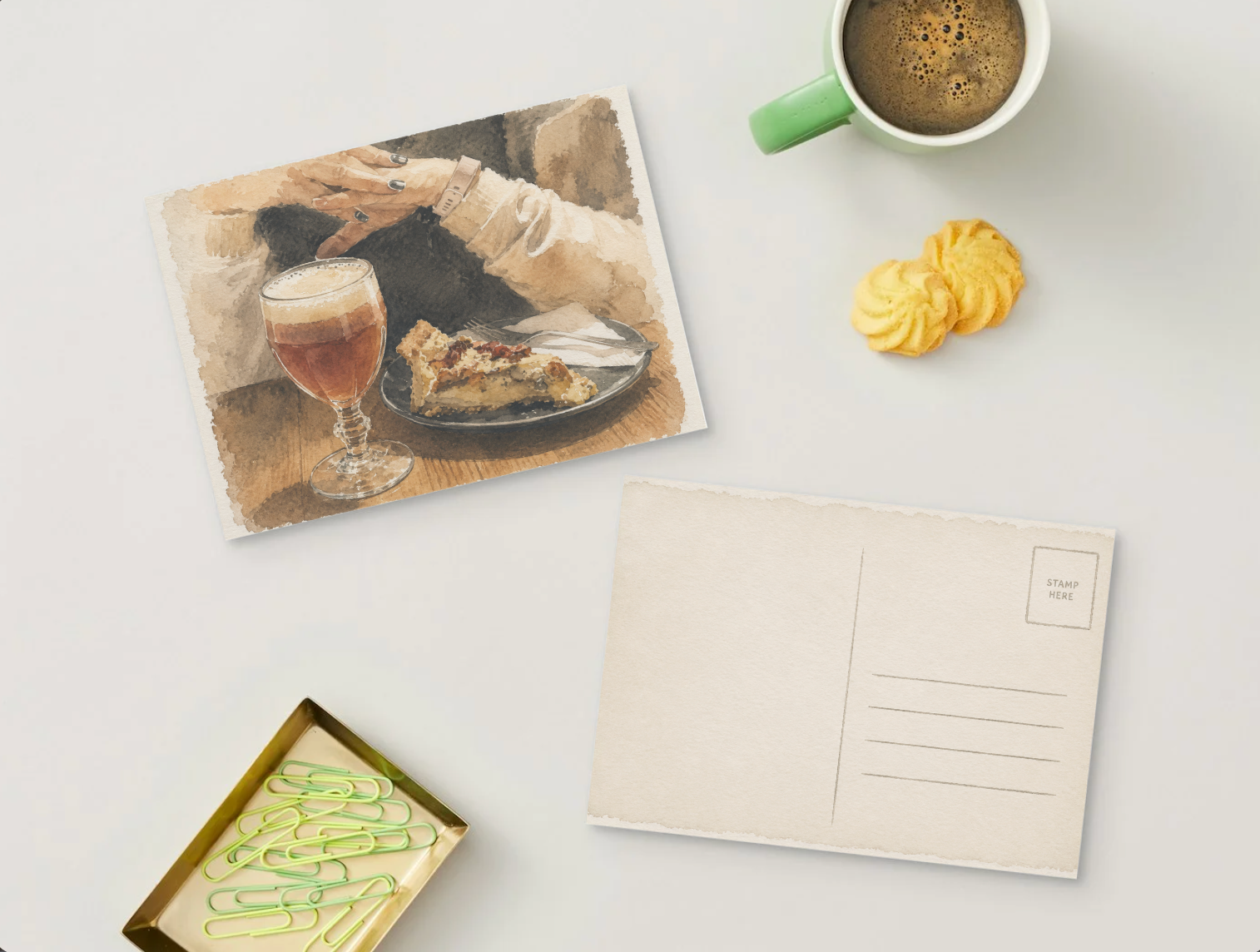 Slow Afternoon — Vintage Printable Postcard