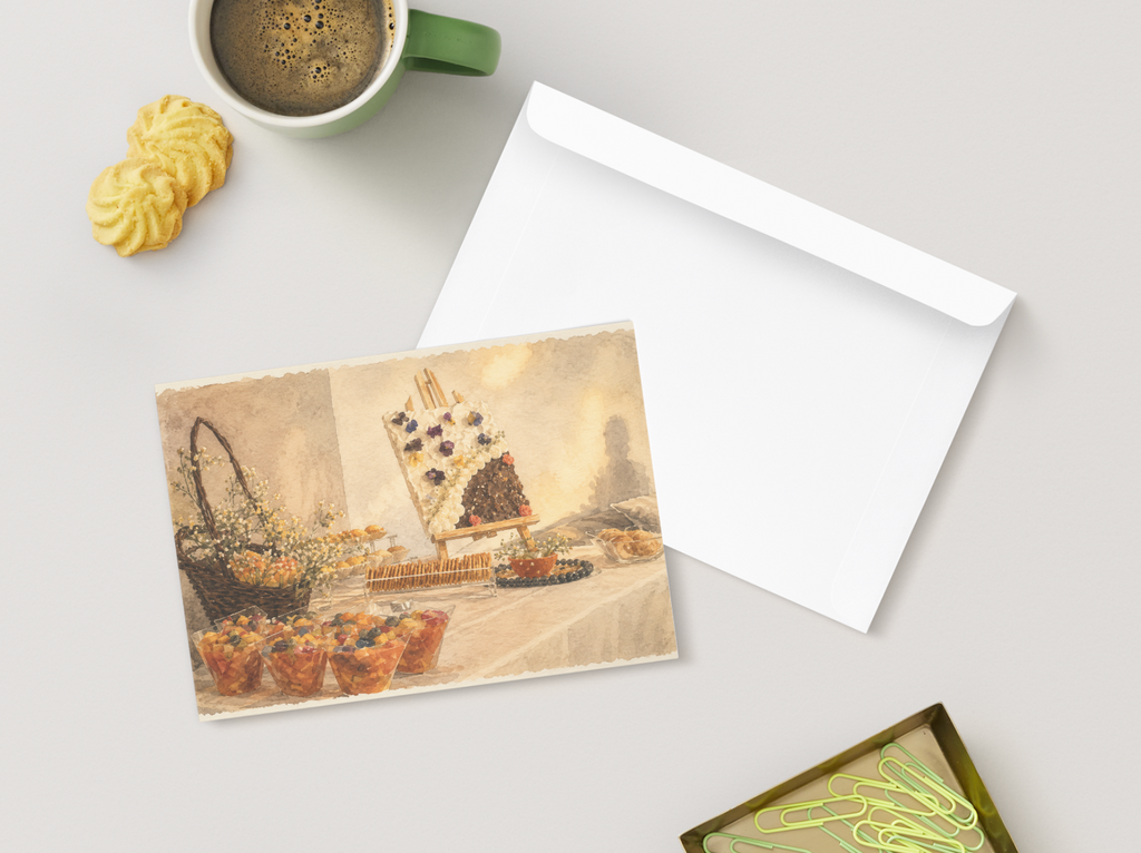 Golden Celebration — Vintage Printable Postcard