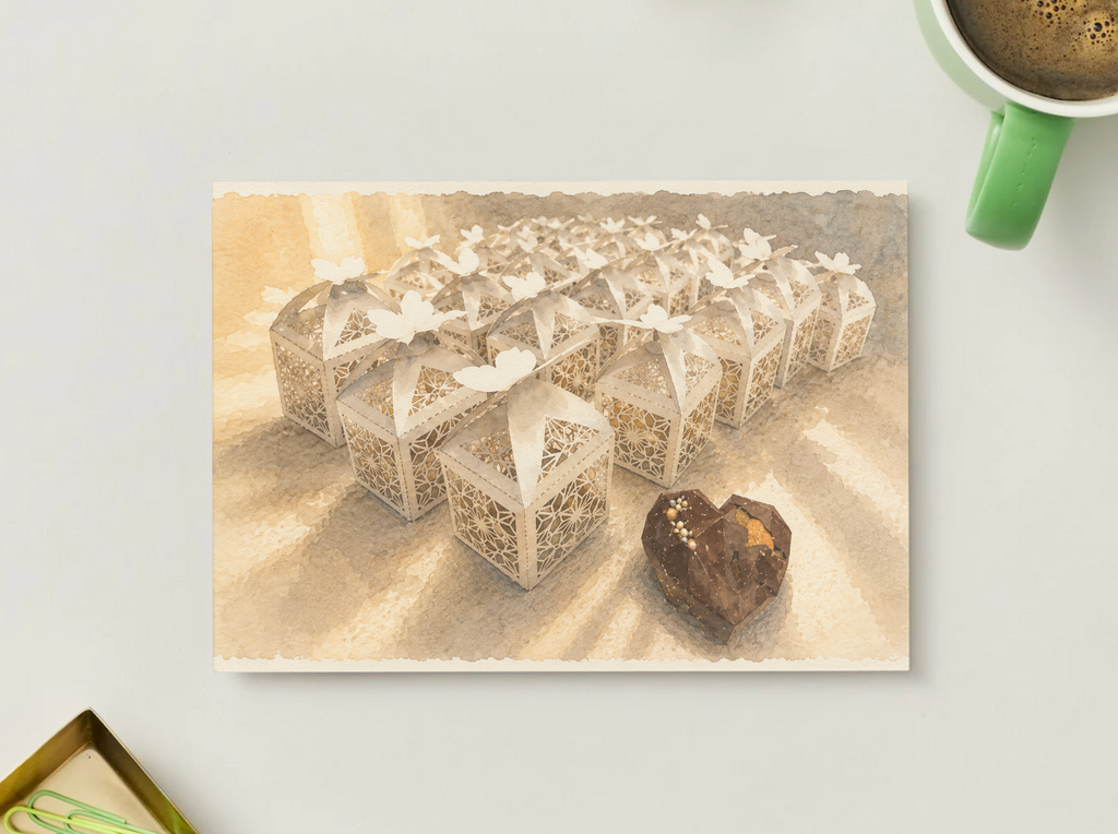 Golden Keepsakes — Vintage Printable Postcard