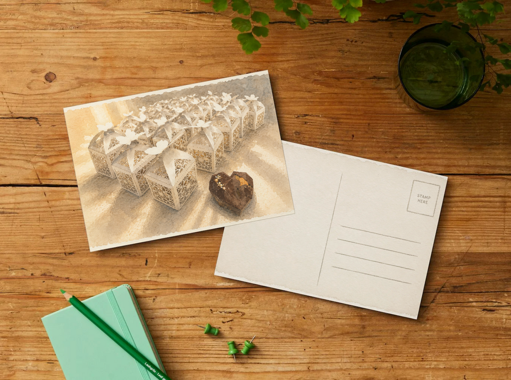 Golden Keepsakes — Vintage Printable Postcard