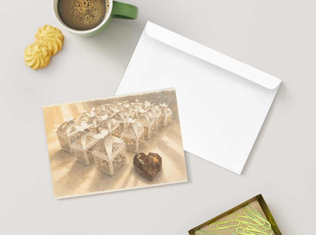 Golden Keepsakes — Vintage Printable Postcard