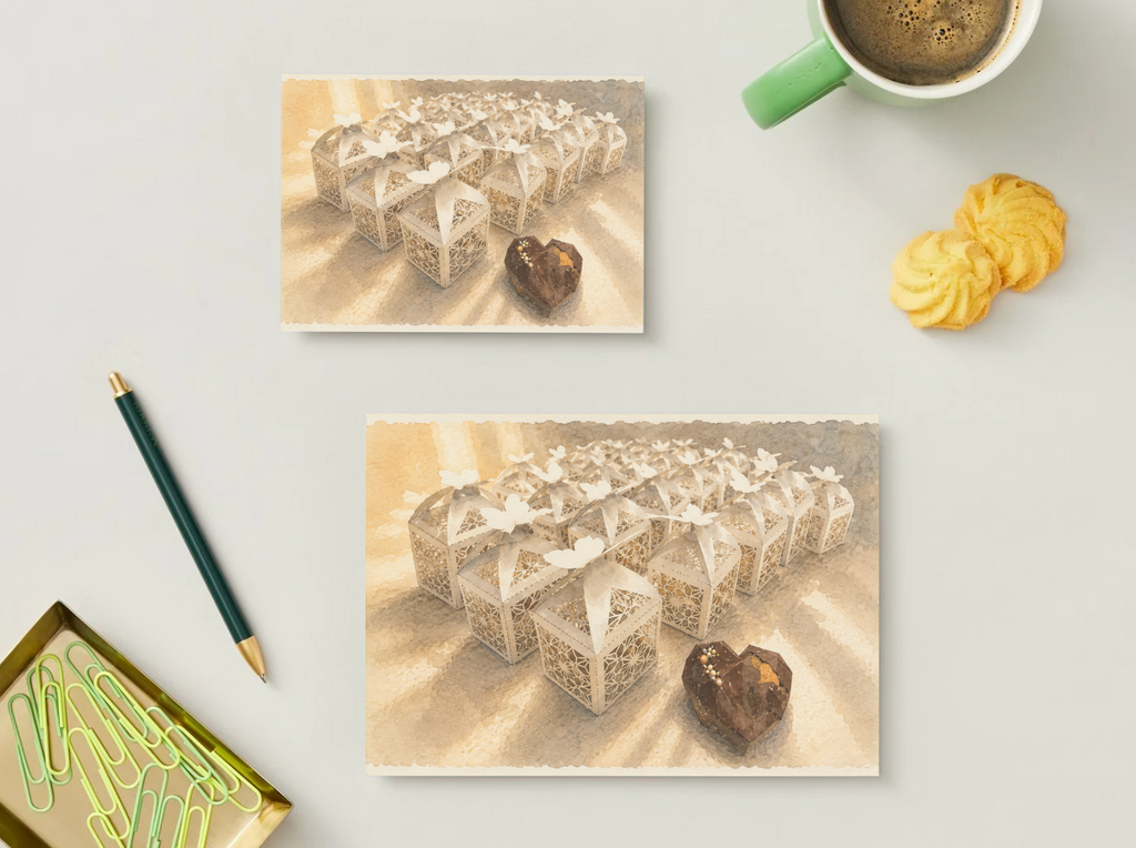 Golden Keepsakes — Vintage Printable Postcard