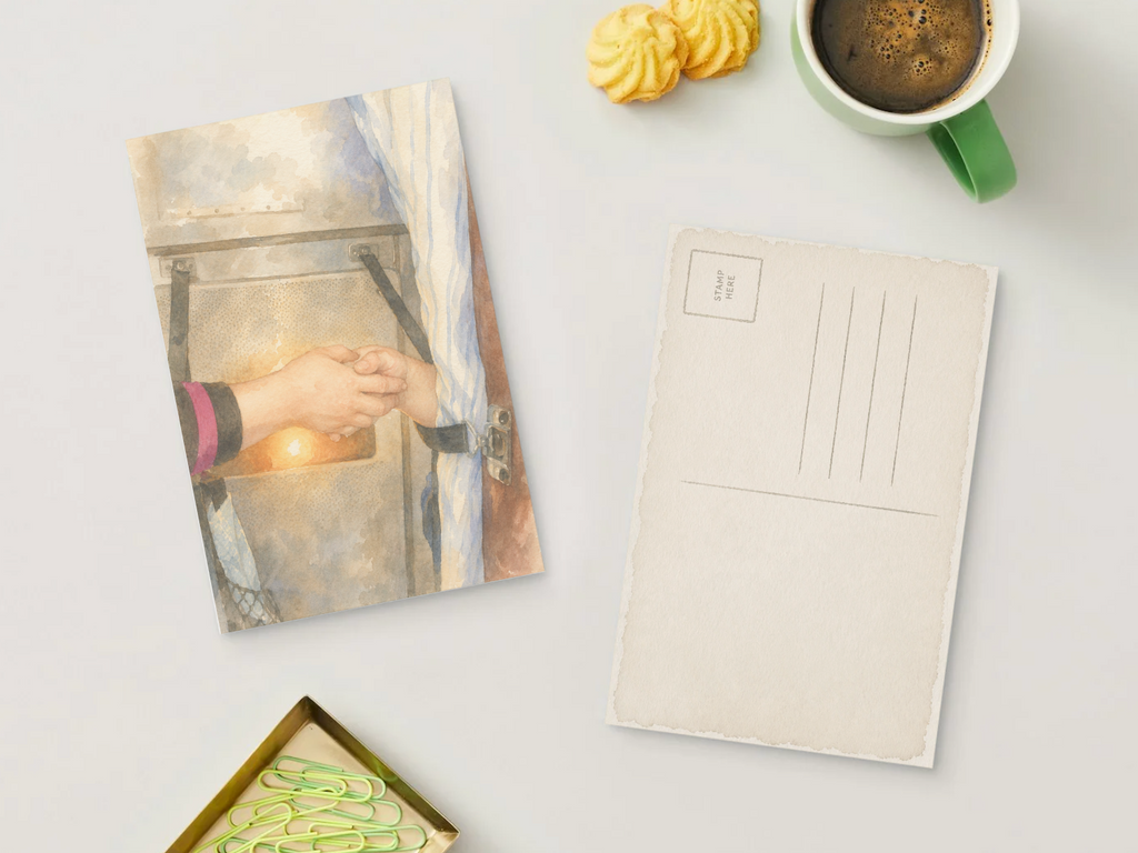 Hold On — Vintage Printable Postcard