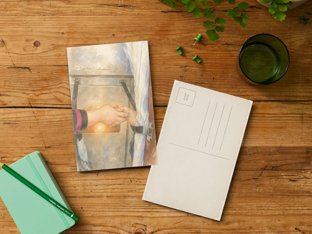 Hold On — Vintage Printable Postcard
