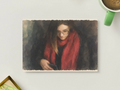 Red Silence — Vintage Printable Postcard