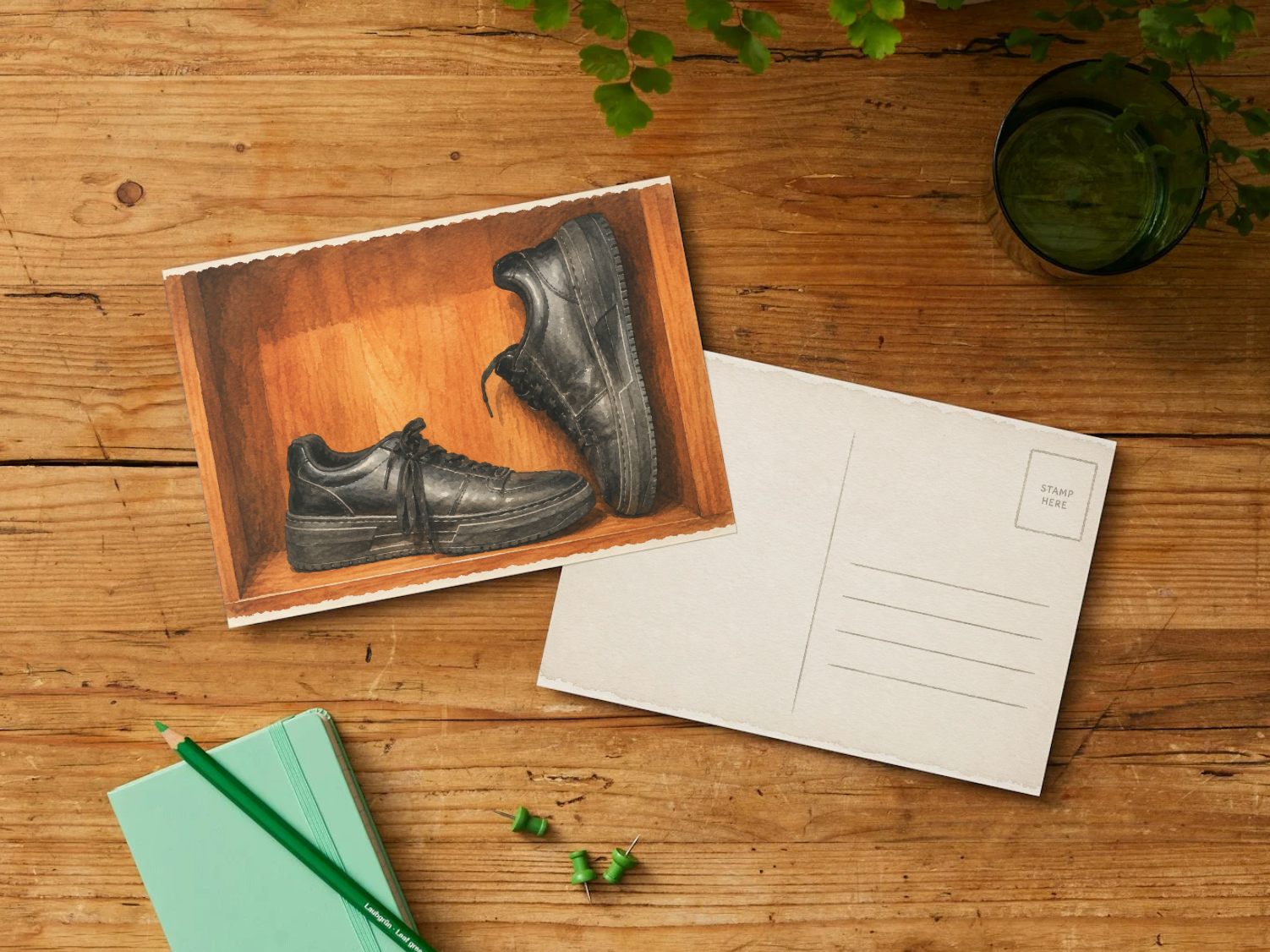 Worn Stories — Vintage Printable Postcard