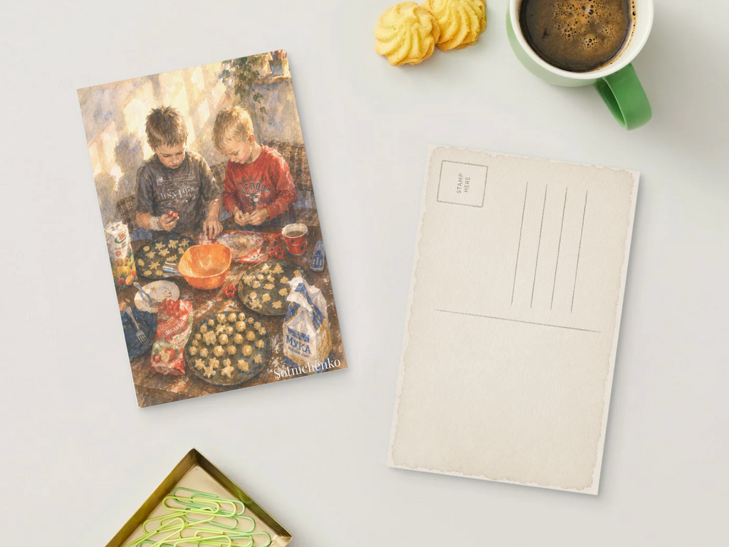 Baking Memories — Vintage Printable Postcard