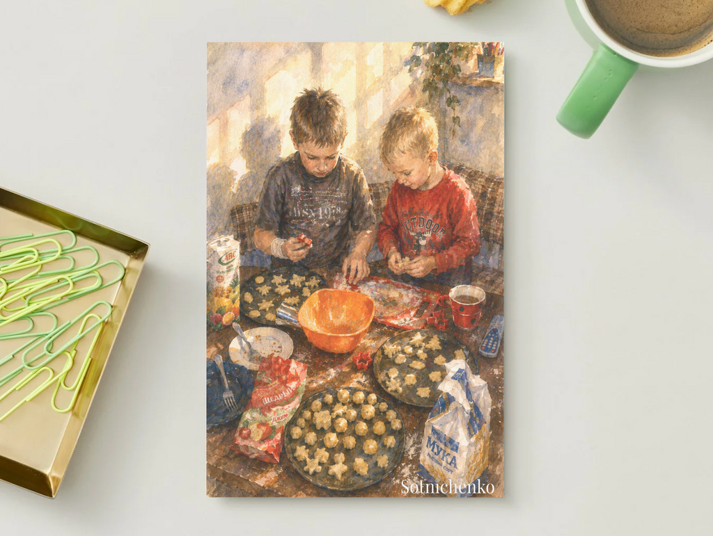 Baking Memories — Vintage Printable Postcard
