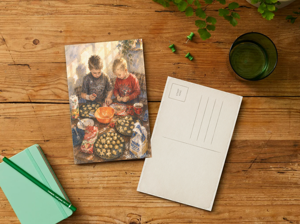 Baking Memories — Vintage Printable Postcard