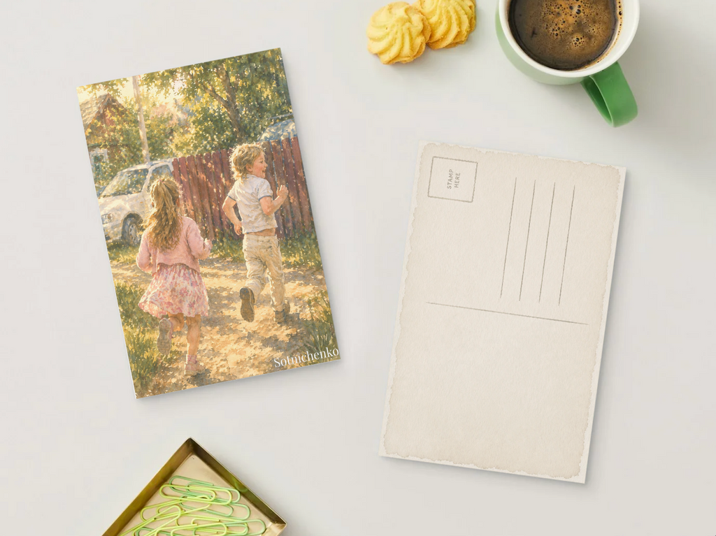 Chasing Summer — Watercolor Printable Postcard