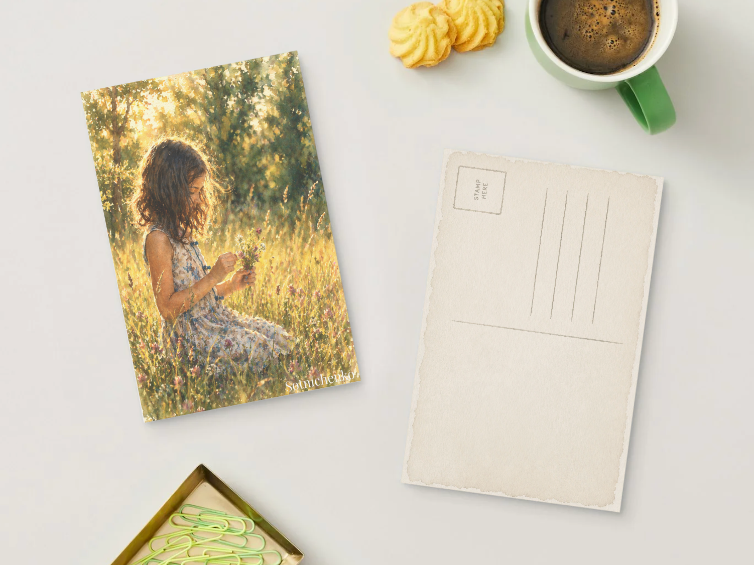 Wildflower Summer — Nostalgic Printable Postcard