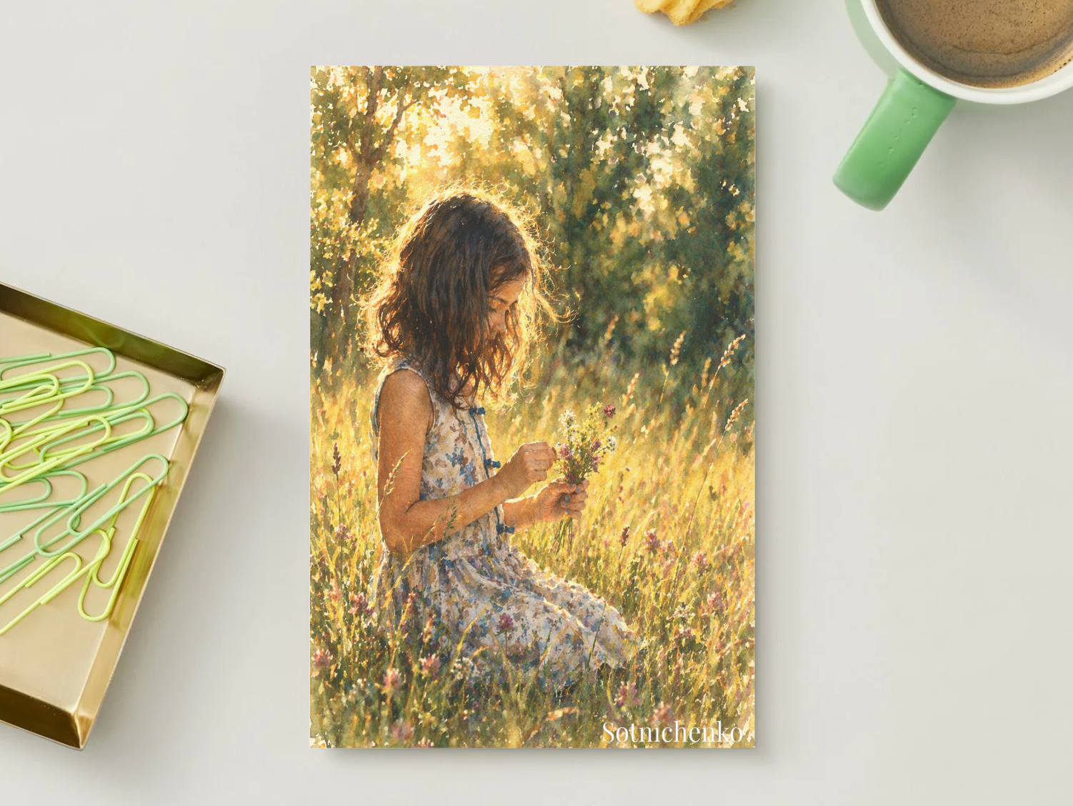 Wildflower Summer — Nostalgic Printable Postcard