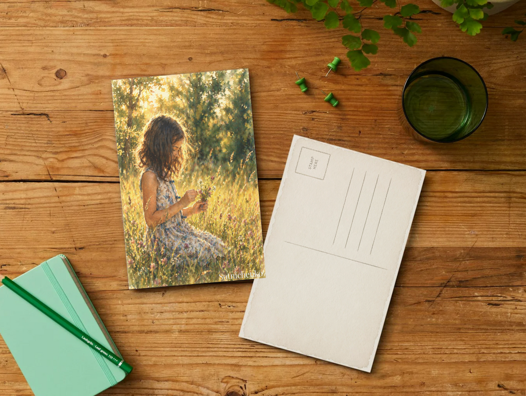 Wildflower Summer — Nostalgic Printable Postcard