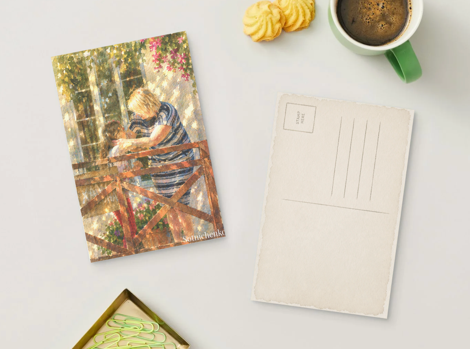 Grandma’s Light — Nostalgic Printable Postcard