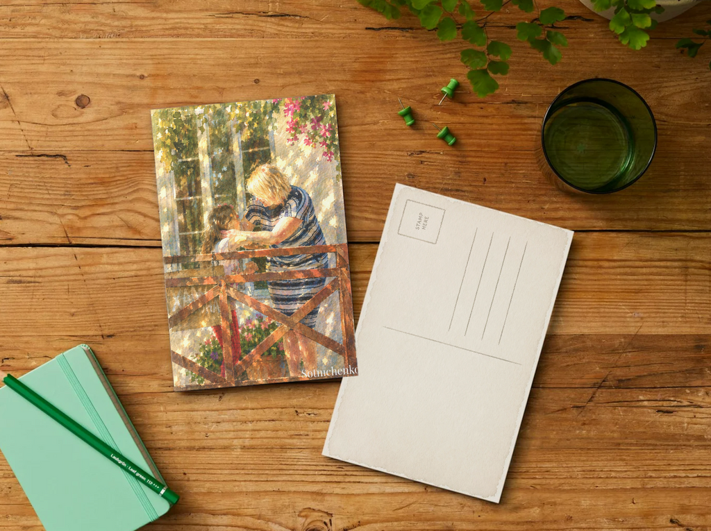 Grandma’s Light — Nostalgic Printable Postcard