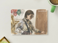 After the Balloons — Vintage Watercolor Postcard