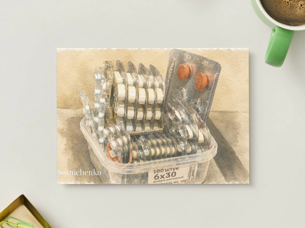 Order in Small Things — Vintage Printable Postcard