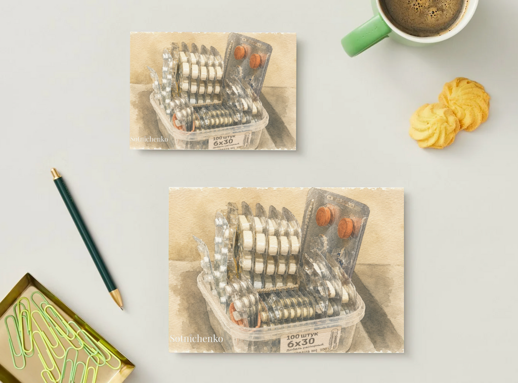 Order in Small Things — Vintage Printable Postcard