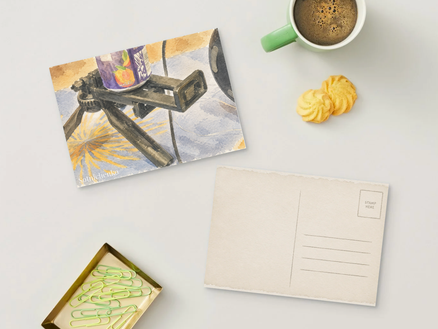 Apricot Engineering — Minimal Vintage Printable Postcard