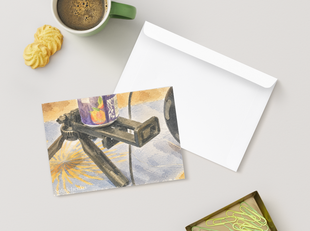 Apricot Engineering — Minimal Vintage Printable Postcard