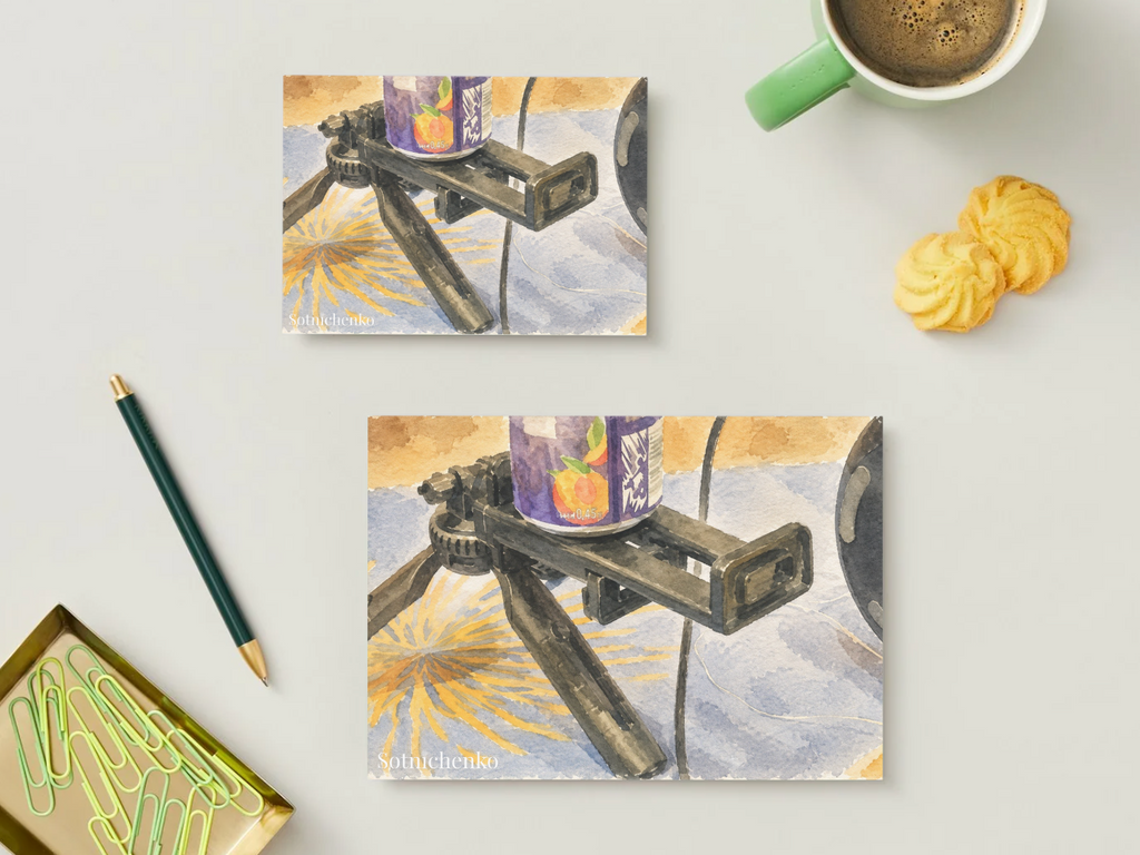 Apricot Engineering — Minimal Vintage Printable Postcard