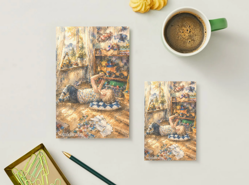Playroom Sunlight — Nostalgic Printable Postcard