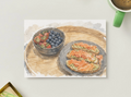 Morning Tray — Vintage Watercolor Postcard