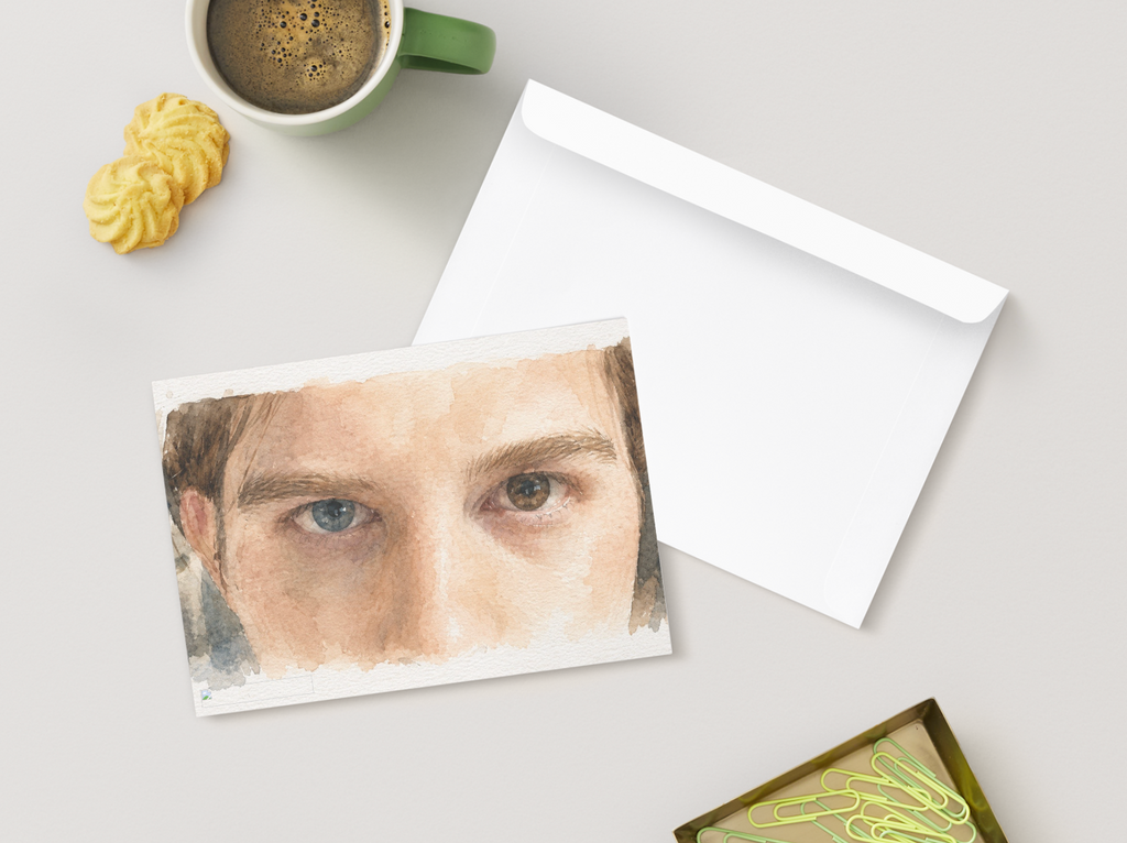 Different Eyes — Moody Vintage Printable Postcard