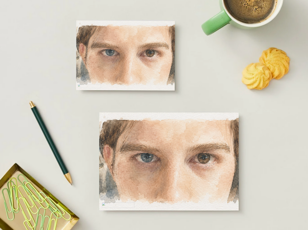 Different Eyes — Moody Vintage Printable Postcard