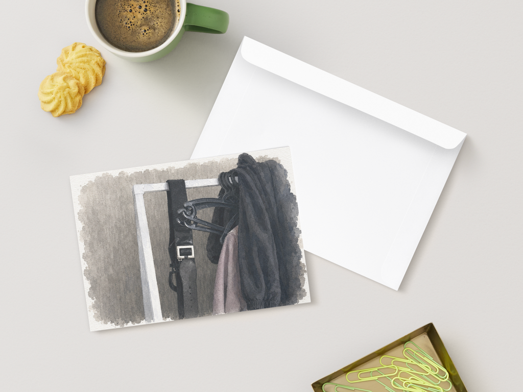 Closet Study — Vintage Watercolor Postcard