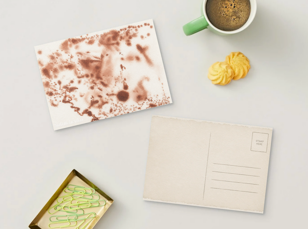 Rust Bloom — Abstract Printable Postcard