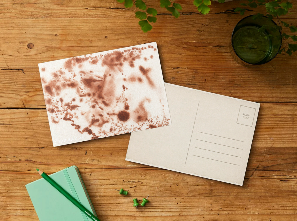 Rust Bloom — Abstract Printable Postcard