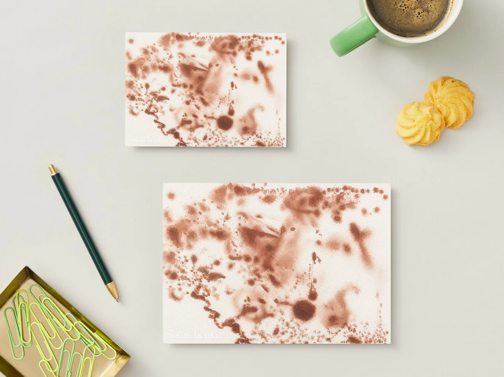 Rust Bloom — Abstract Printable Postcard