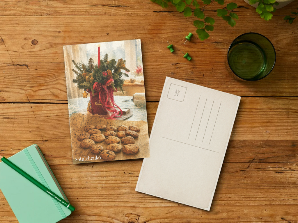 Holiday Cookies — Vintage Printable Postcard