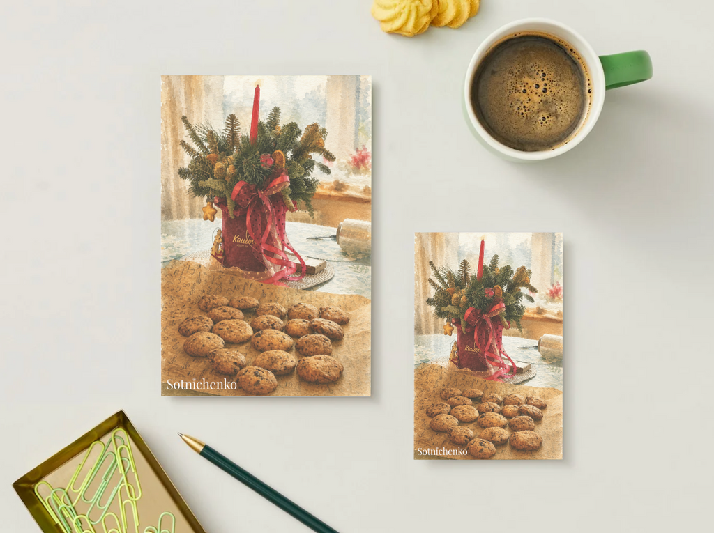 Holiday Cookies — Vintage Printable Postcard