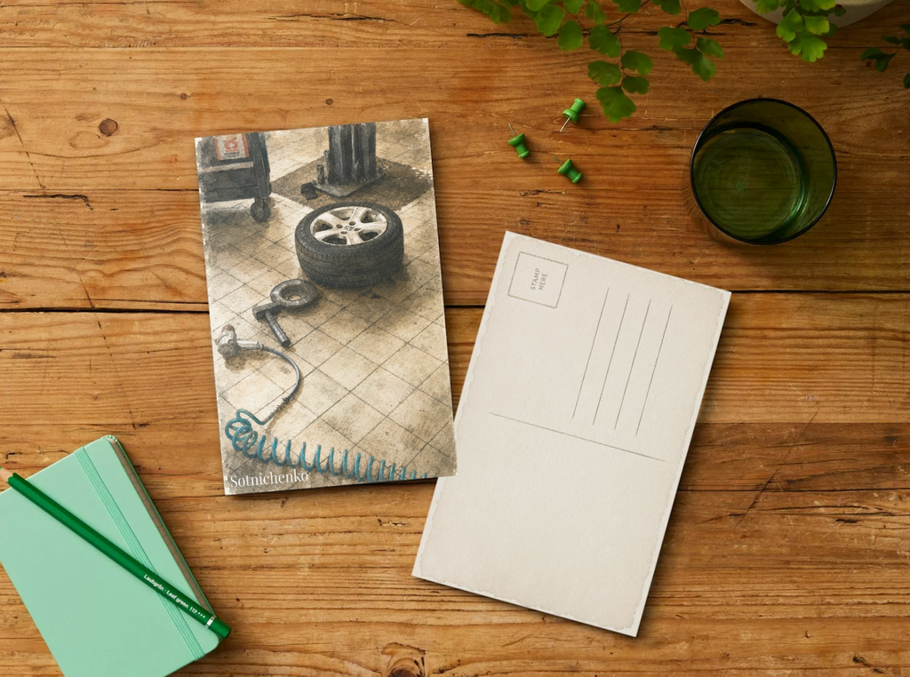 Garage Ritual — Vintage Printable Postcard