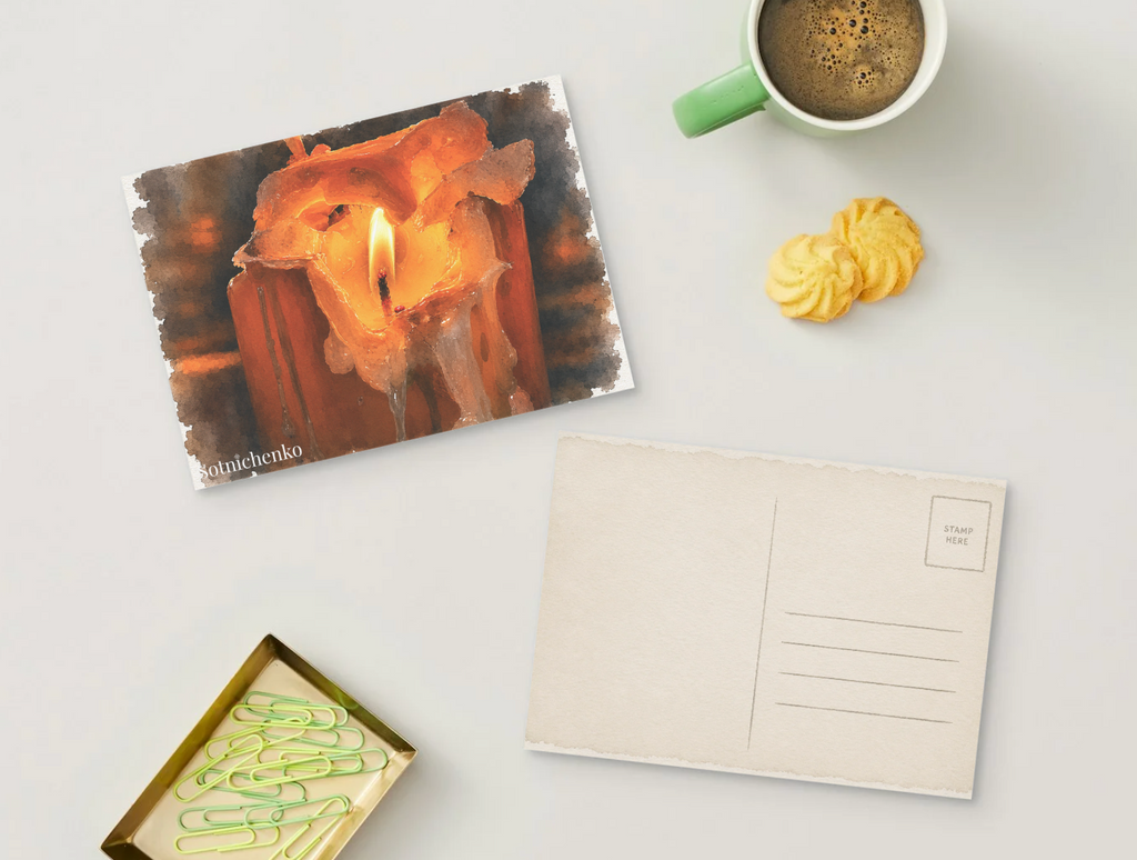 Molten Flame — Moody Printable Postcard