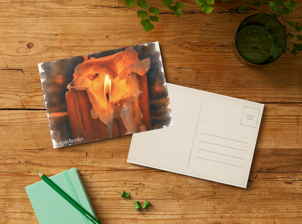 Molten Flame — Moody Printable Postcard
