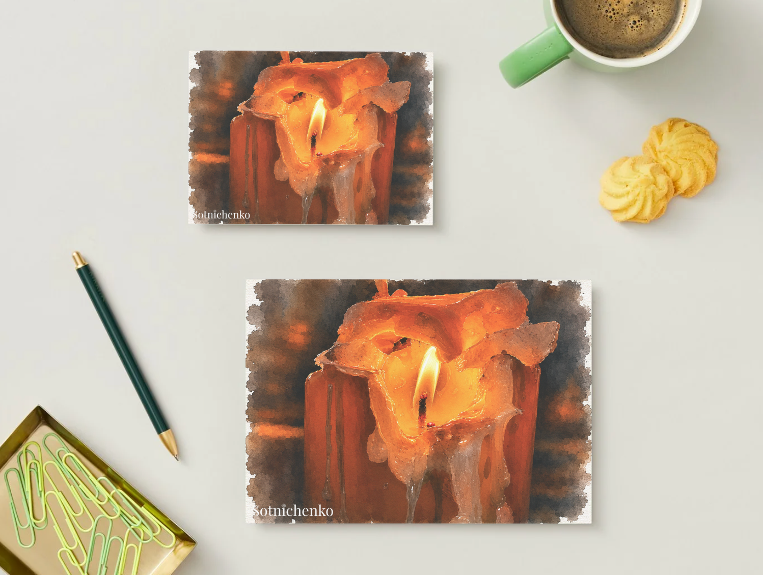 Molten Flame — Moody Printable Postcard