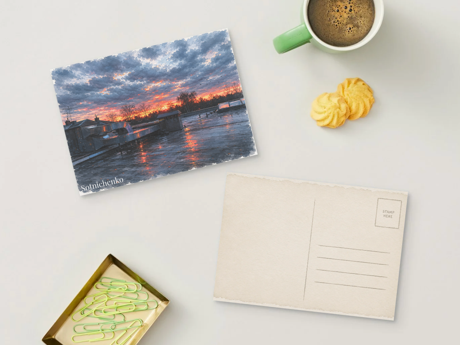 After the Rain — Moody Printable Postcard