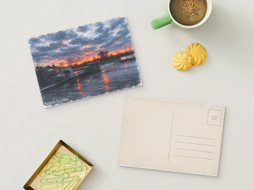 After the Rain — Moody Printable Postcard