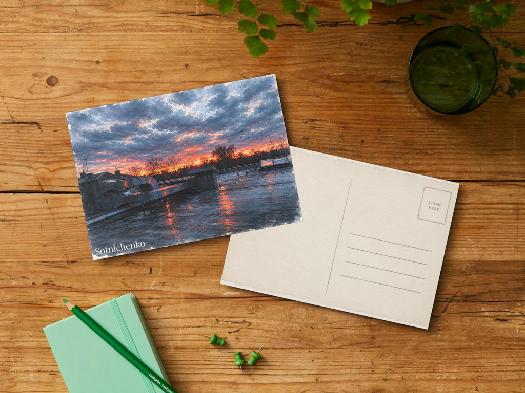 After the Rain — Moody Printable Postcard
