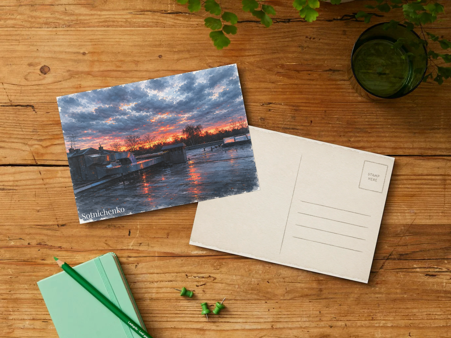 After the Rain — Moody Printable Postcard