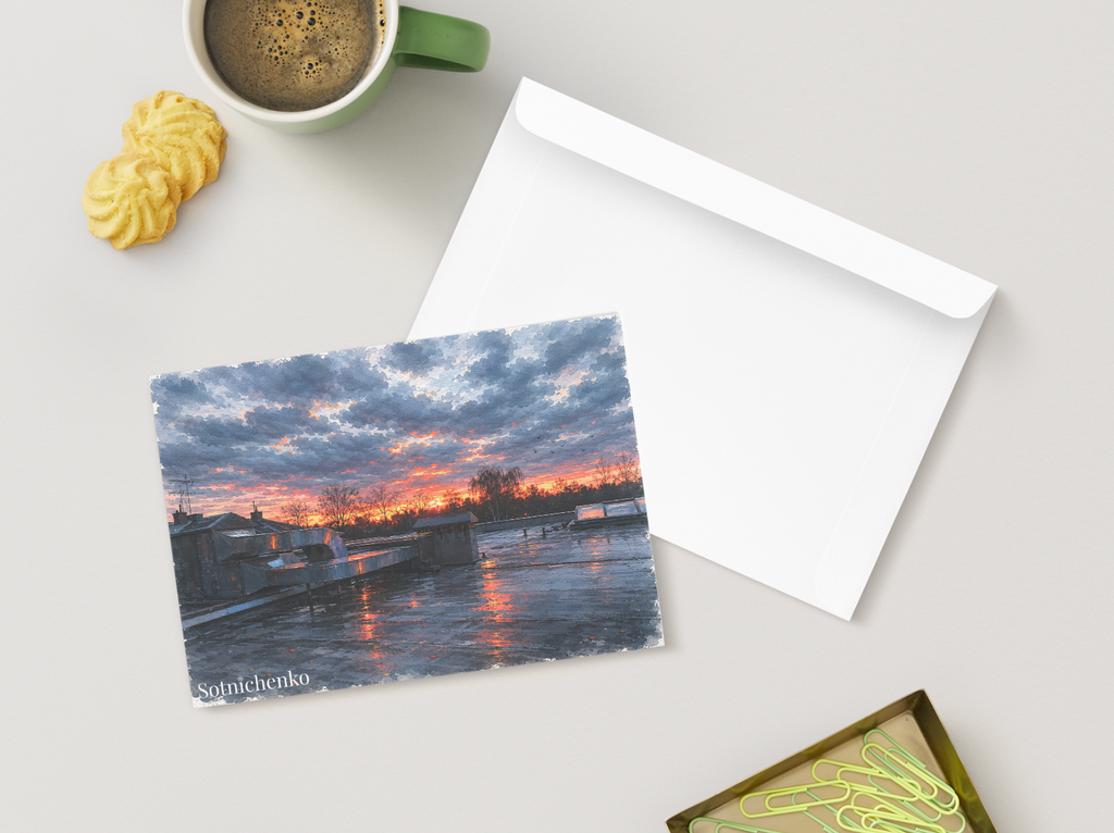 After the Rain — Moody Printable Postcard