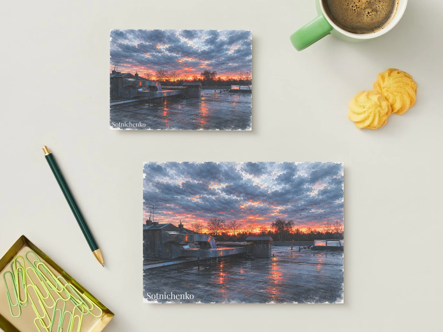After the Rain — Moody Printable Postcard